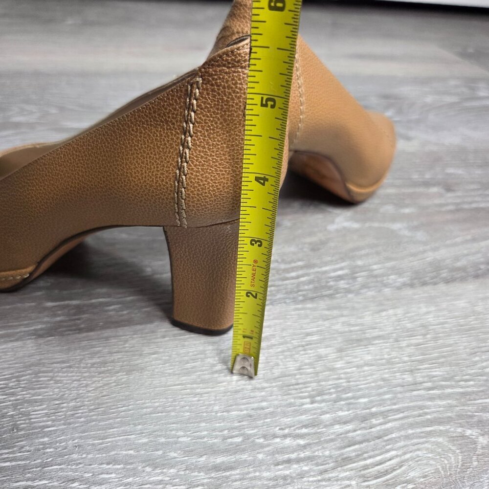 Vintage 90s - Women's Chanel Brown Caviar Leather Platform Pumps CC Logo 37.5 EU - Picture 13 of 13